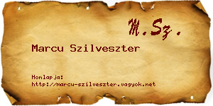 Marcu Szilveszter névjegykártya